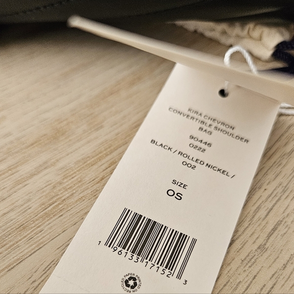 Tory Burch Black Kira Chevron Convertible Shoulder Bag - Picture 12 of 12